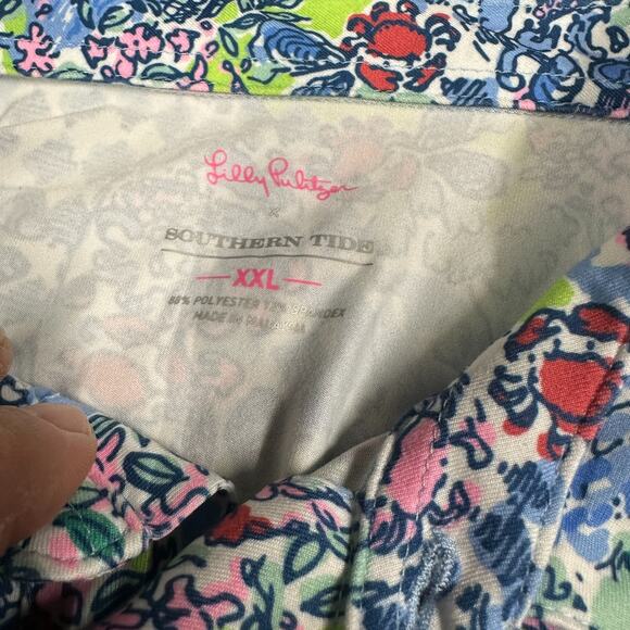 Lilly Pulitzer Southern Tide Ryder Polo Shirt Mens XXL Colorful Bright - Picture 8 of 12